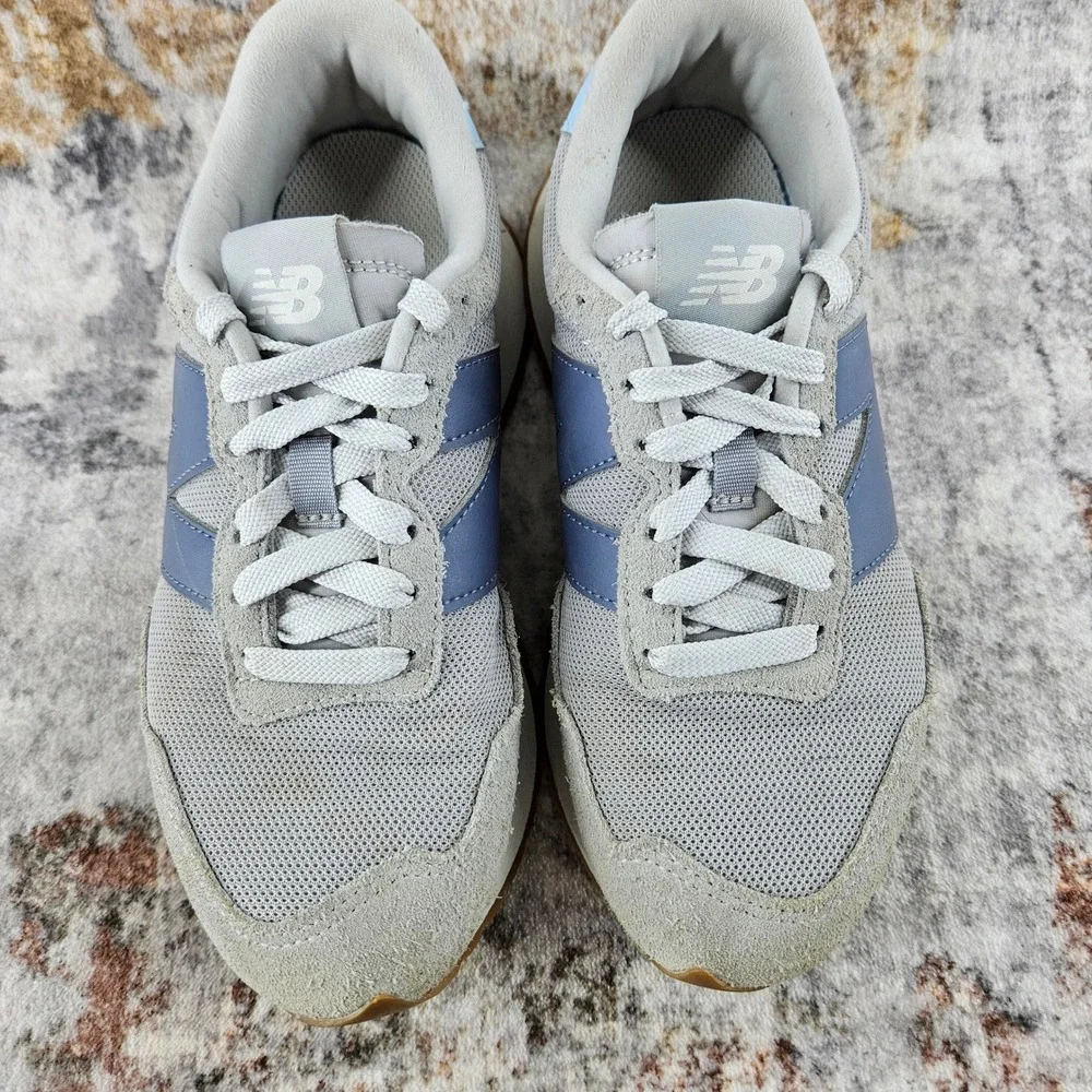 New Balance 237 Shoes Womens‎ 6B Grey Blue Suede Mesh Lifestyle Sneakers WS237FE